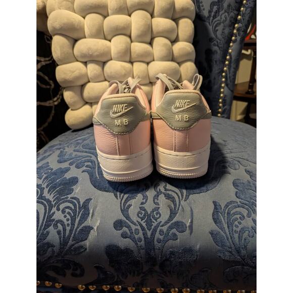 Nike Air Force 1 Pink/White Custom Sneakers Size 7.5/EU 38.5 - Picture 7 of 9